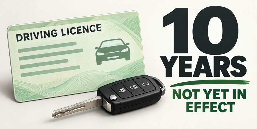 Ten-year licence cards: progress, but keep renewing