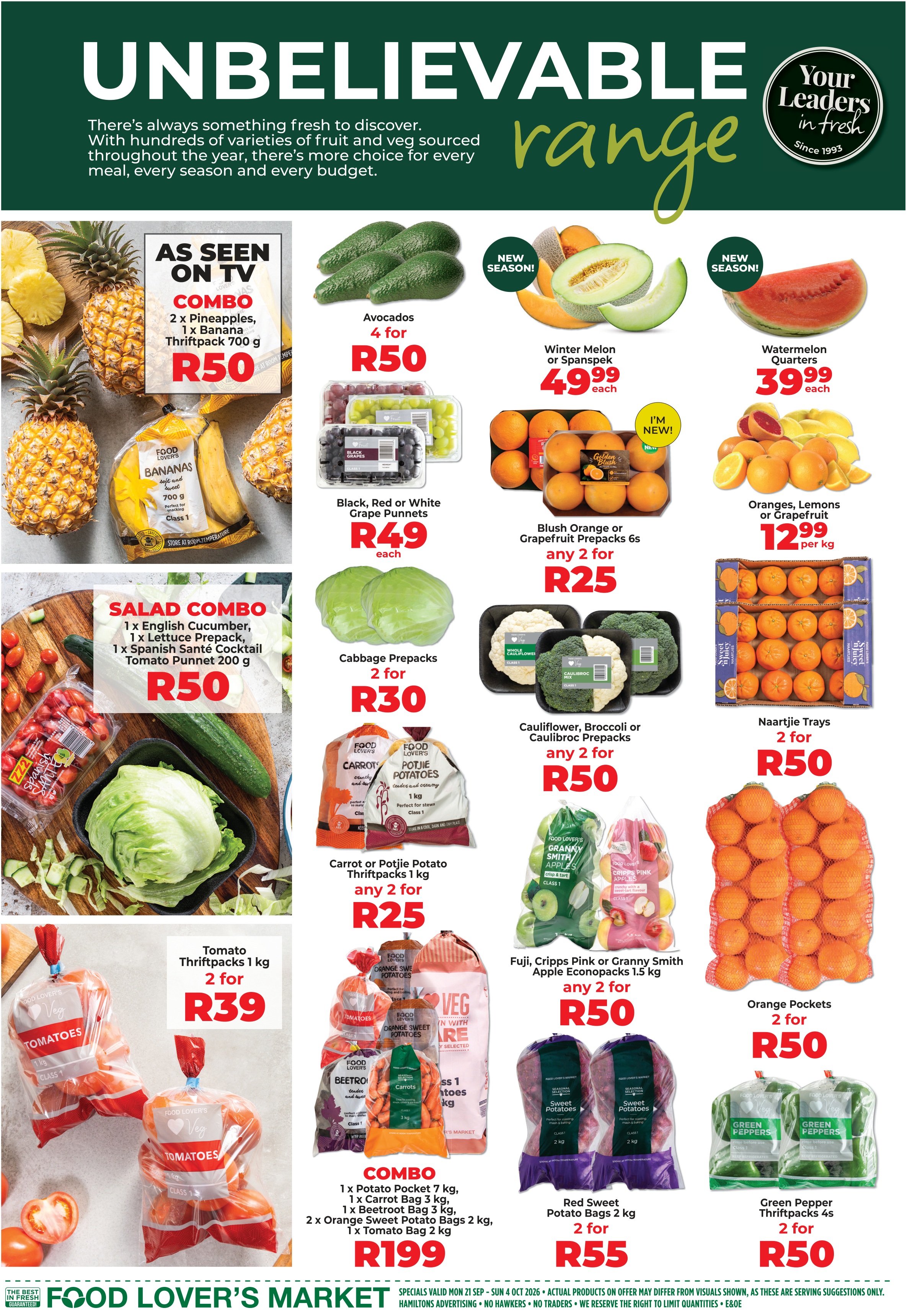 FOOD LOVER’S MARKET — UNBELIEVABLE range