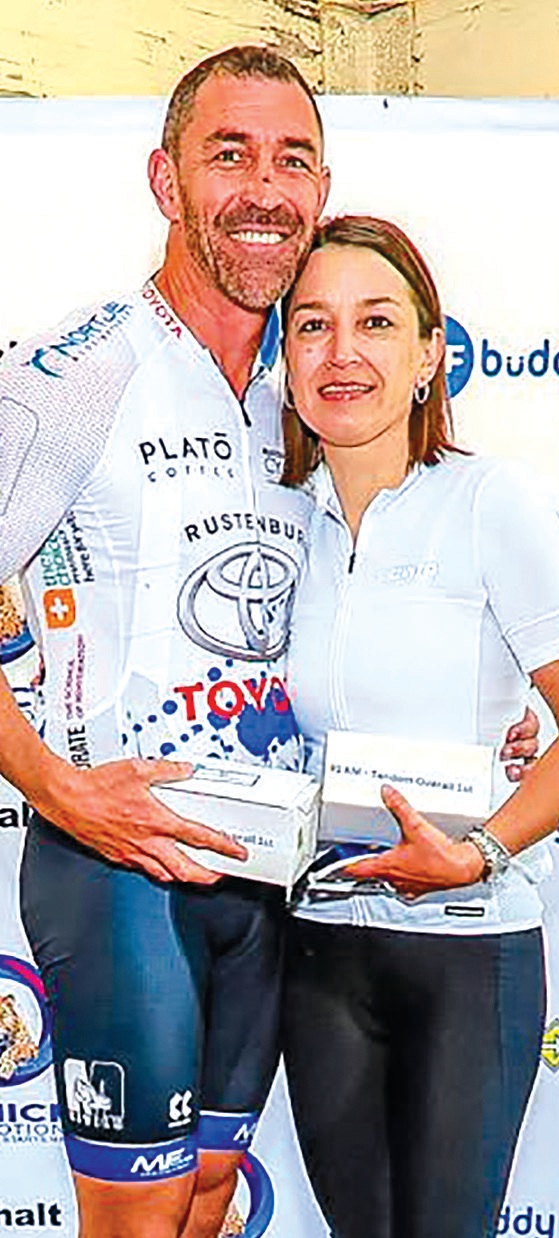 Tandem triumph! Justin van der Linde and Hesca de Villiers secured first place in their category at the Blue Diamond Classic Road Race.