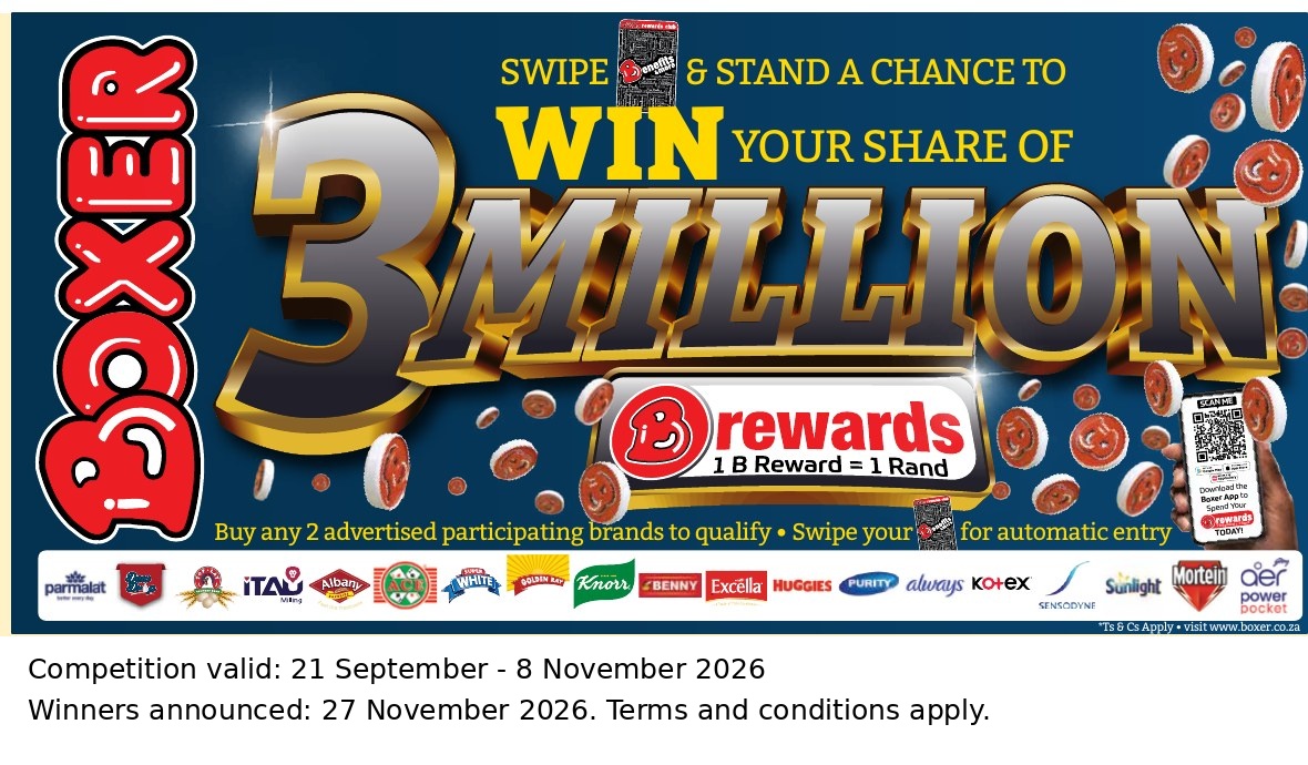 WIN YOUR SHARE OF 3 MILLION BOXER REWARDS