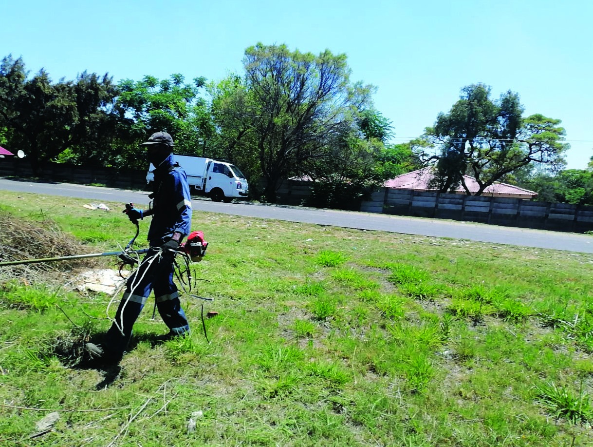 Caring for the neighbourhood: Our Ward Matters tackled overgrown vegetation and litter along Helen Joseph in Safarituine on Tuesday, 6 October.